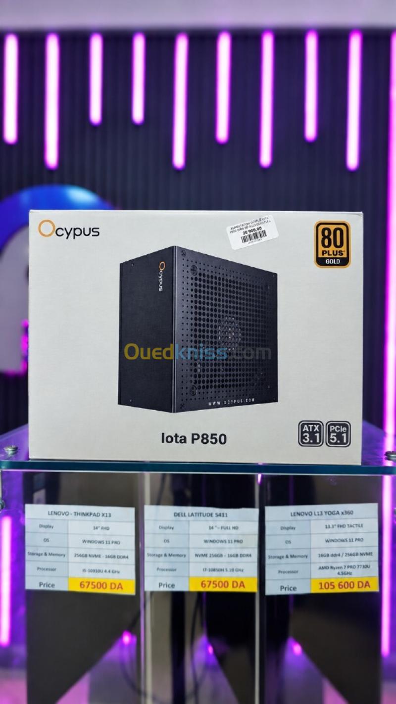 ALIMENTATION OCYPUS IOTA P850 850W 80 PLUS GOLD FULL MODULAIRE IOTA P850 GOLD BK