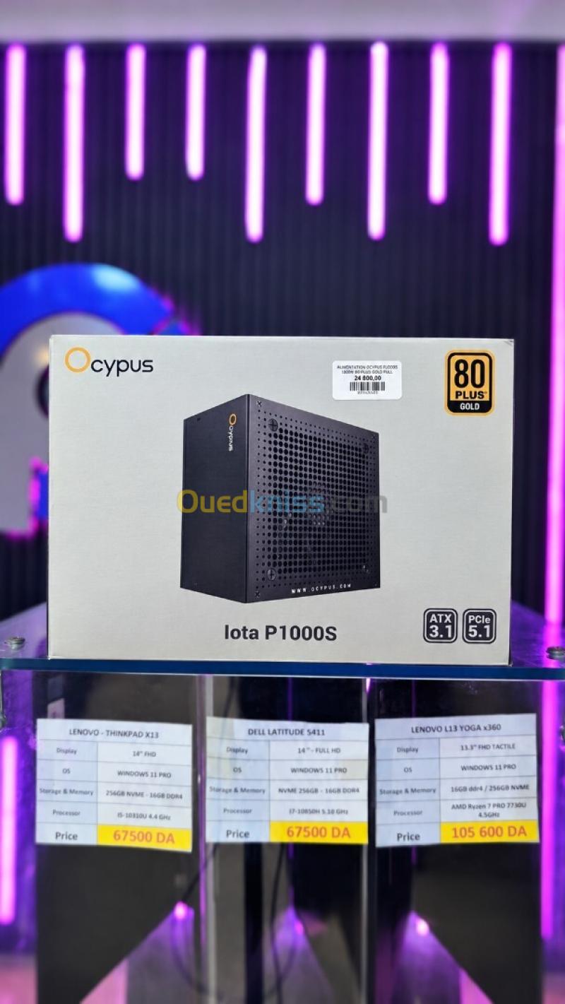 ALIMENTATION OCYPUS P1000S 1000W 80 PLUS GOLD FULL MODULAIRE P1000S GOLD BK