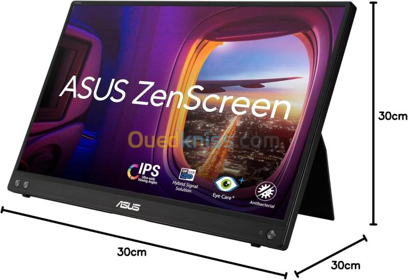 Ecran PC portable ASUS Zenscreen MB16ACV - WUXGA - LED - Full HD (1080p) - 15.6" - Télétravail ou gaming - Alimentation et affichage via USB-C