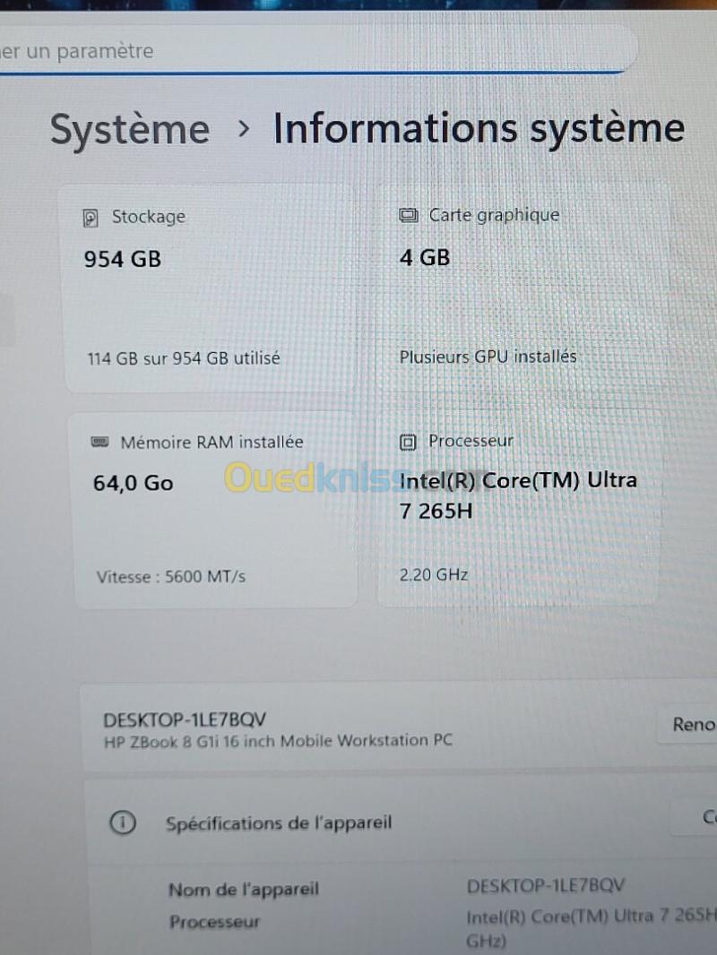 AI HP ZBook 8 G1i 16'' TACTILE | INTEL vPRO Ultra 7 265H | 64GB RAM | RTX 500 ADA 4GB |  INTEL Arc Pro 140T GPU 32GB | 1TB NVMe SSD | AI WORKSTATION 20
