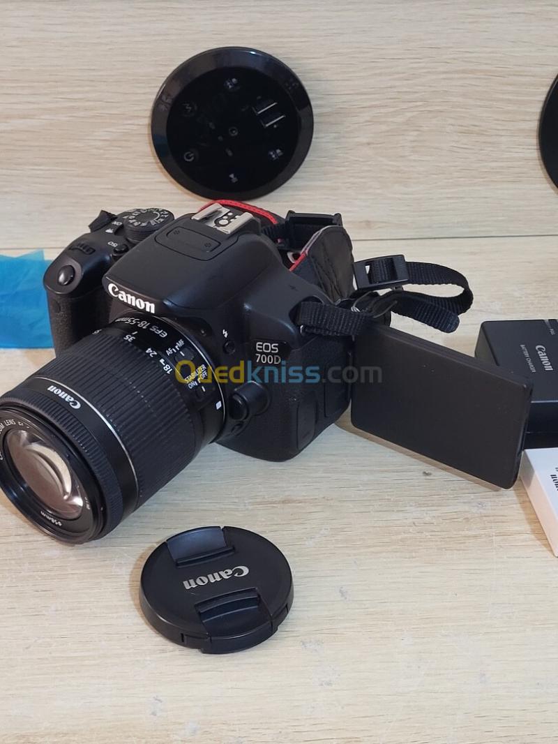Canon EOS 700D Appareil photo Reflex SLR 18 MP CMOS 5184 x 3456 pixels + Objectif Canon EF-S 18-55mm f/3.5-5.6 IS STM f/3.5-5.6 16