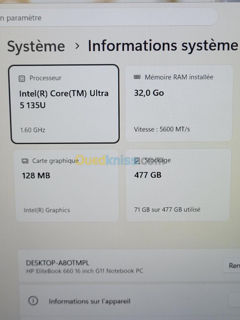 HP EliteBook 660 G11 16'' NoteBook AI PC | INTEL CORE Ultra 5 135U | 32GB RAM | 512 NVMe | INTEL GRAPHICS 39