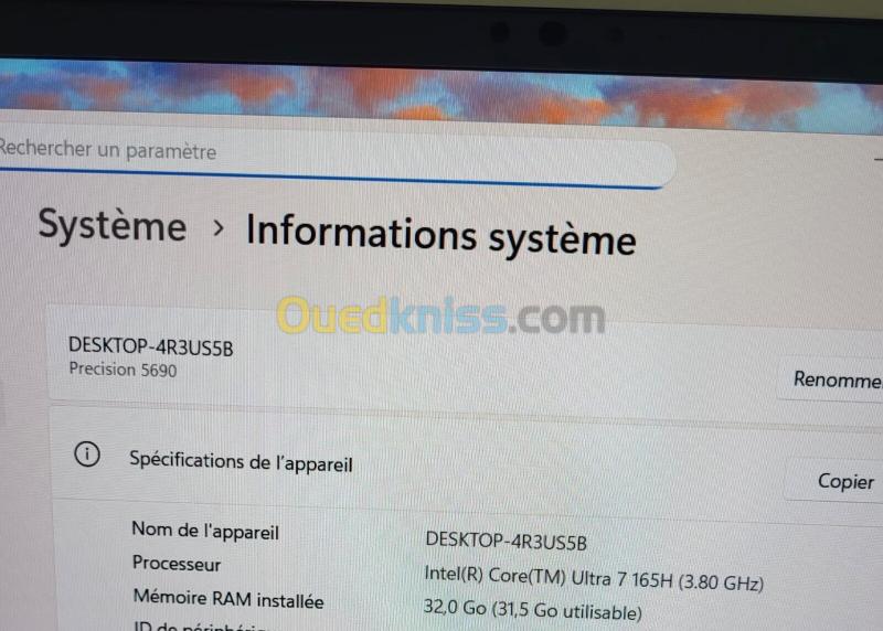 DELL PRECISION 5690 | CORE Ultra 7-165H | RTX 2000 ADA 8GB | 1To SSD | 32GB RAM 23