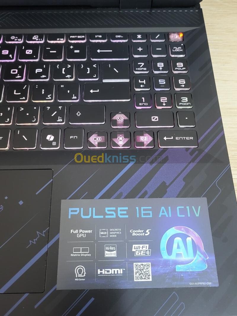 Gaming MSI Pulse 16" QHD+ 240Hz | CORE ULTRA 9 185H | NVIDIA RTX 4060 8GB | 16GB RAM | 1TB NVMe SSD 7