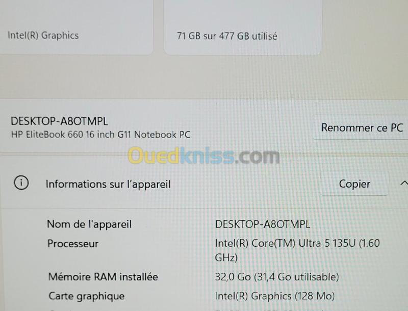 HP EliteBook 660 G11 16'' NoteBook AI PC | INTEL CORE Ultra 5 135U | 32GB RAM | 512 NVMe | INTEL GRAPHICS 41