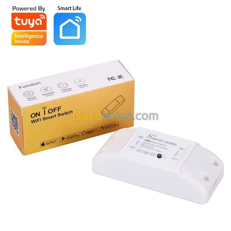 Interrupteur Intelligent WiFi  ON/OFF Smart Switch - جهاز ذكي للتحكم عن بعد لأتمتة المنزل الذكي