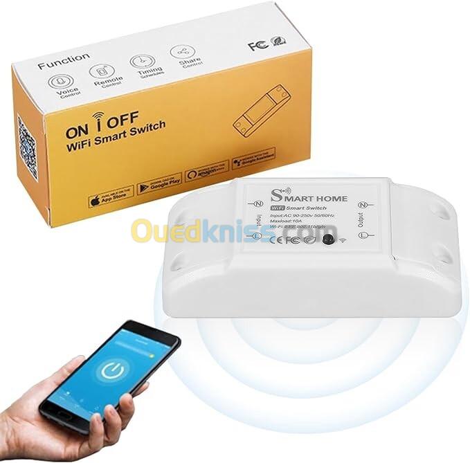 Interrupteur Intelligent WiFi  ON/OFF Smart Switch - جهاز ذكي للتحكم عن بعد لأتمتة المنزل الذكي 2