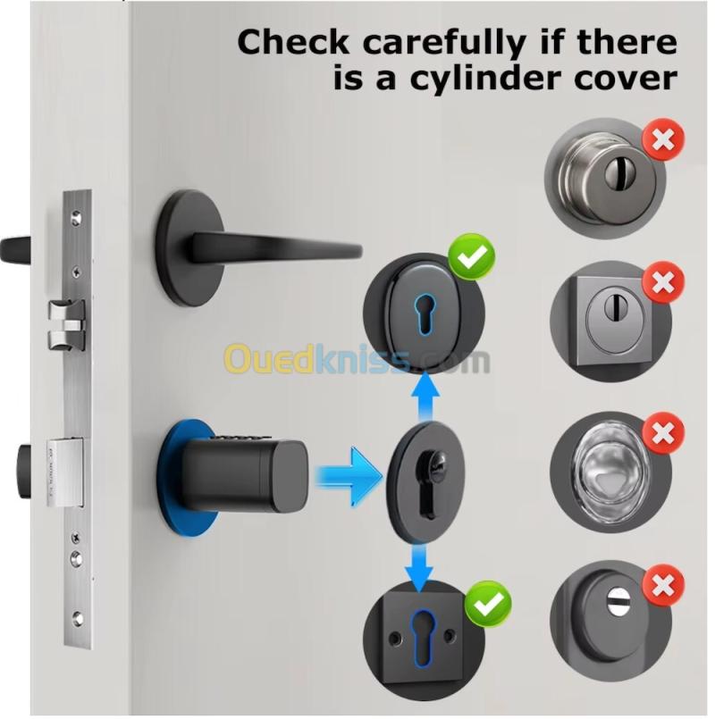 Cylindre Intelligent TTLock  Serrure Connectée Bluetooth avec Clavier à Code 7