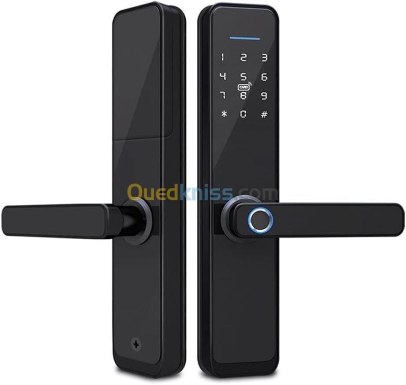 Serrure Connectée Intelligente Tuya & TTLock Empreinte Digitale, Code, Carte RFID et Clé