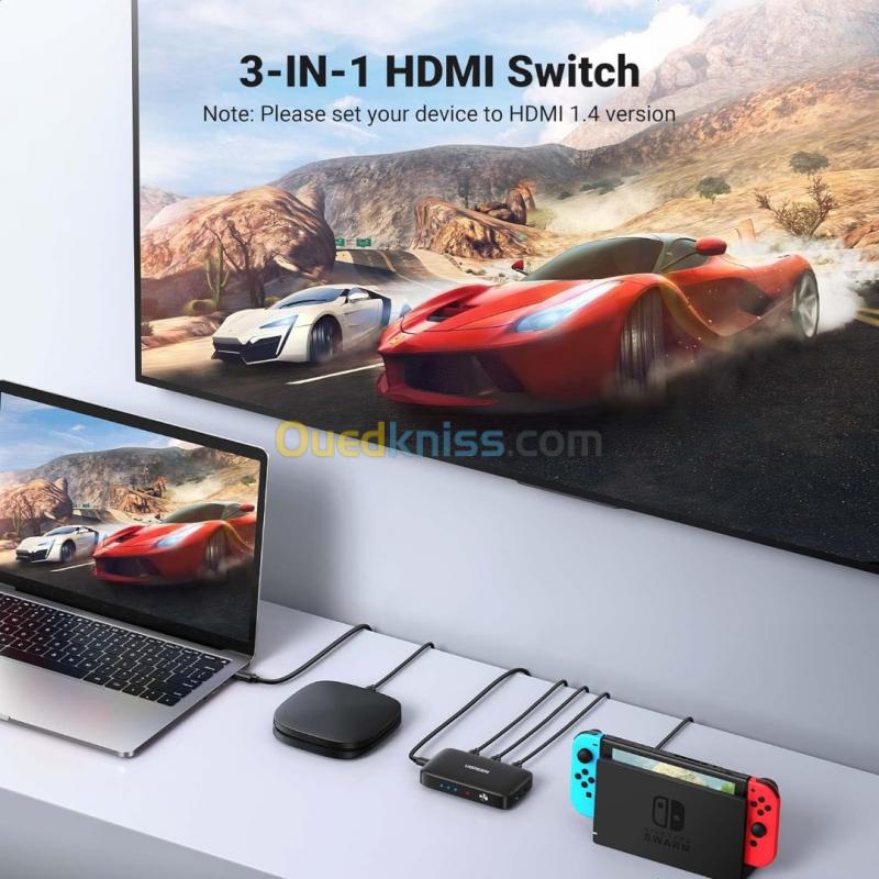 UGREEN HDMI Switch 3 in 1 Out 4K HDMI Supports HDR CEC 3D HDCP1.4 HDMI ...