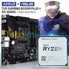 CARTE MERE ASUS TUF GAMING B550M-PLUS + CPU AMD RYZEN 5600/5600G