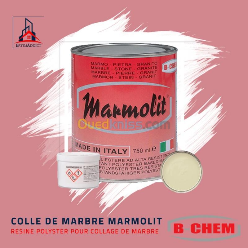 COLLE DE MARBRE MARMOLIT MADE IN ITALY 750 ML/ BLANC-BEIGE-GRIS-NOIR