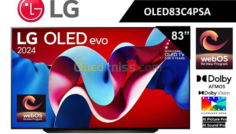 TV LG OLED EVO 83" C4 SMART 4K 144FPS HDMI 2.1 EUROPÉEN