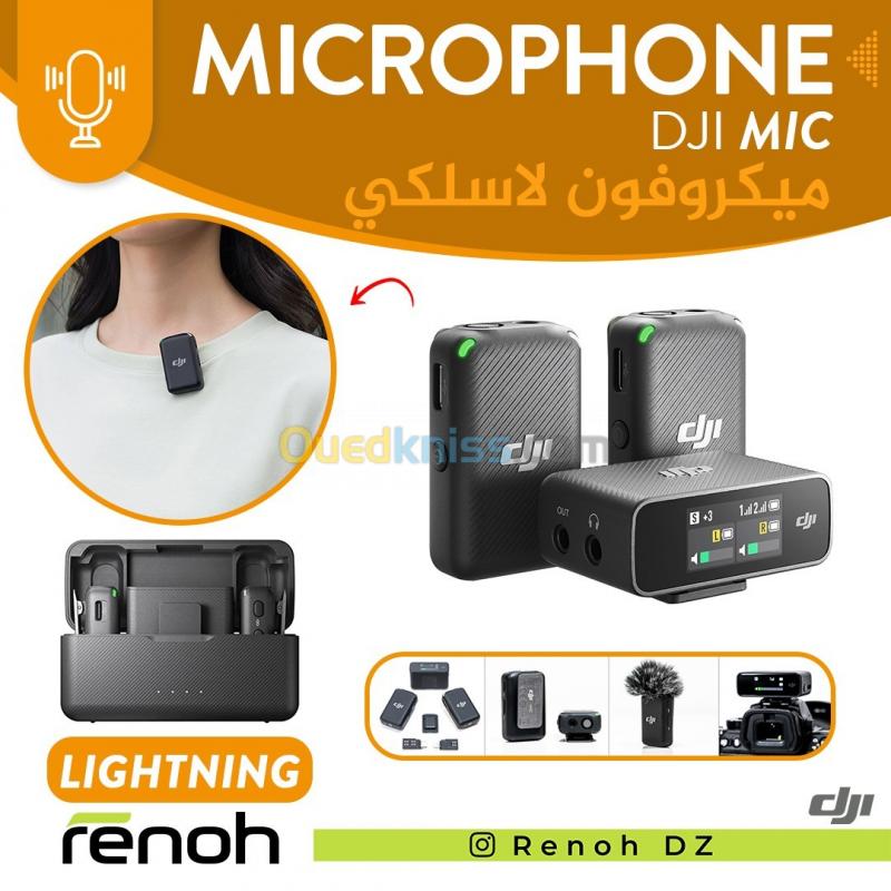 Microphone Professional DJI MIC Pour Smartphone/Caméra - الجزائر