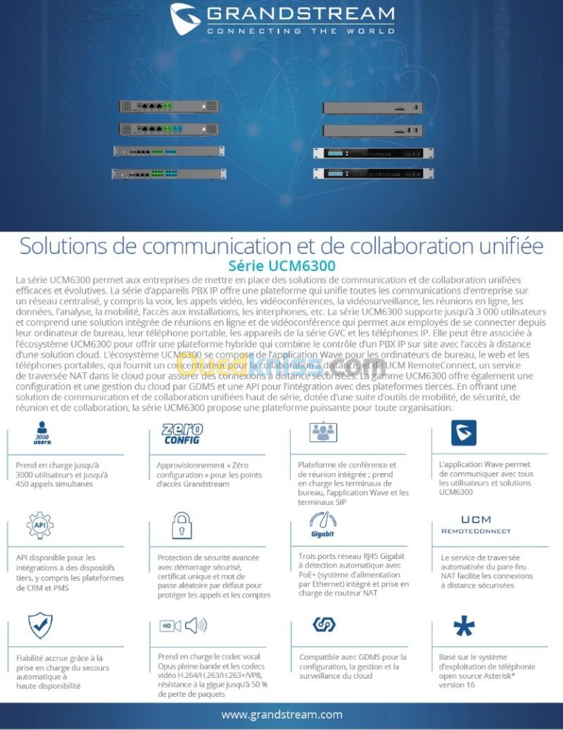 Fournitures et poses standard téléphonique IP GRANDSTREAM 7