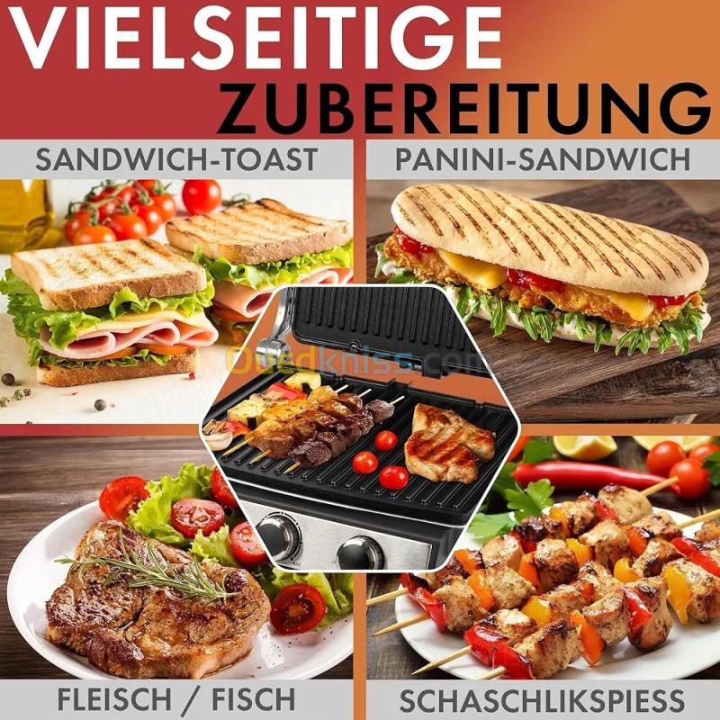 Panineuse Grille-viande Électrique 2000W En Inox Proficook PC-KG1264 5