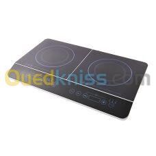 VALBERG By Electro Depot - VAL-IND2F - Plaque de cuisson à induction pose libre - 2 zones de cuisson de 20cm - 1500W + 2000W 2