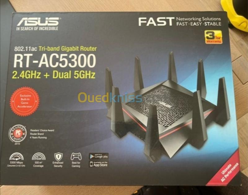 ASUS RT-AX82U Wifi 6 AX 5400 Router Gaming + Routeur pour Modem fibre  optique FTTH Haut de Gamme - Alger Algérie