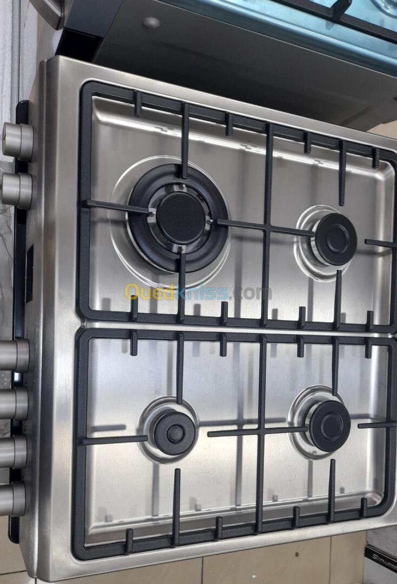 Promotion cuisinière brandt 4 feux inox ventilé gaz electrique wok tabona  3