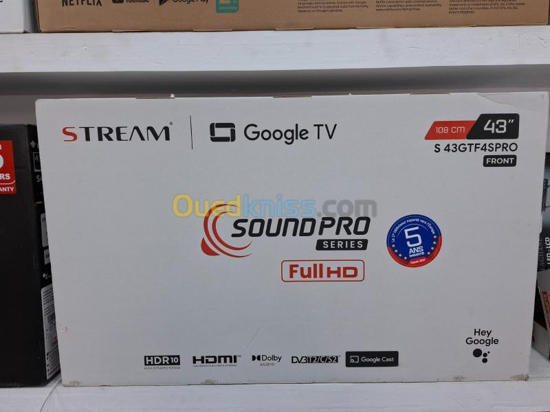 Promotion téléviseur stream 43 pouce full HD google tv