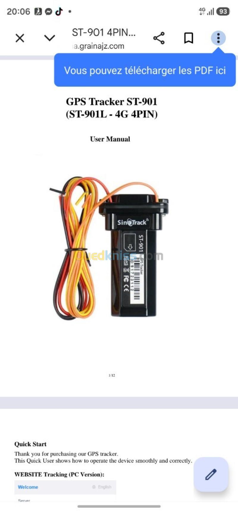 Vente et Instalation gps sinotrack 3