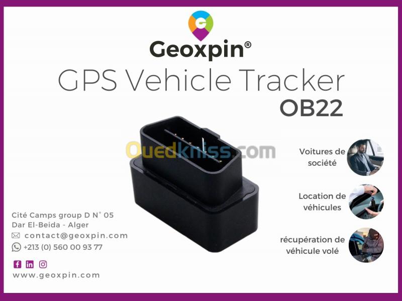  GEOXPIN Traqueur GPS OBD (Plug & Play OB22)