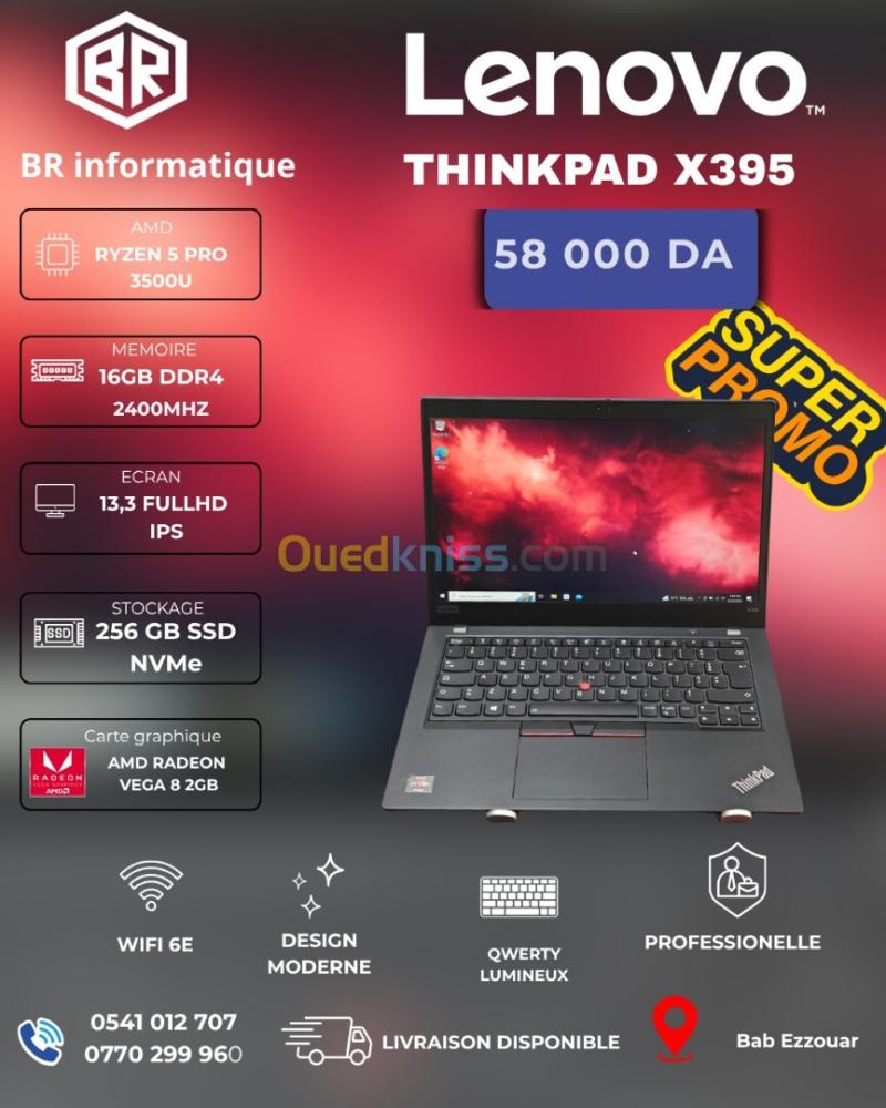 LENOVO THINKPAD X395 AMD RYZEN 5 3500U 16GB 256GB SSD NVME 13,3 FULLHD IPS