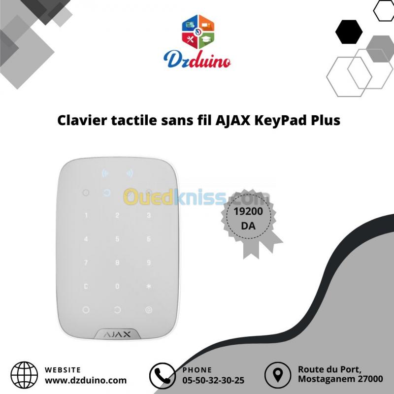   Clavier tactile sans fil AJAX KeyPad Plus