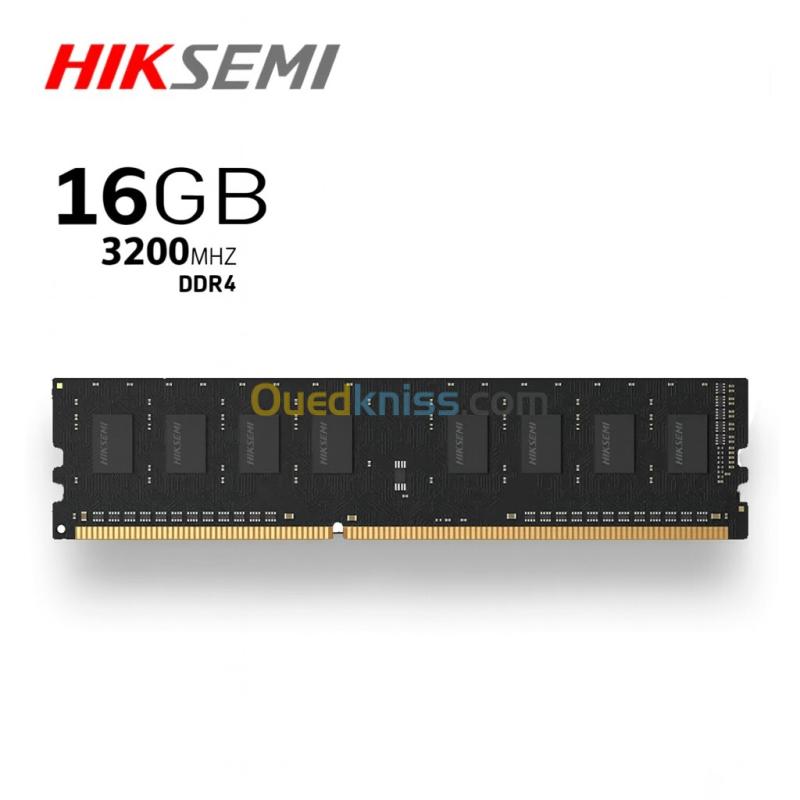 HIKSEMI HIKER RAM DESKTOP - 16GO DDR4 - 3200HZ - UDIMM - INTEL & AMD - HAUTE PERFORMANCE - BLACK 2