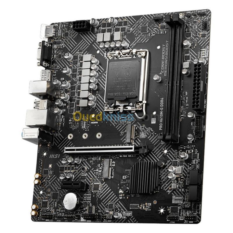 Carte mère MSI PRO H610M-G DDR4 Micro ATX Socket 1700 Intel H610 Express - 2x DDR4 4