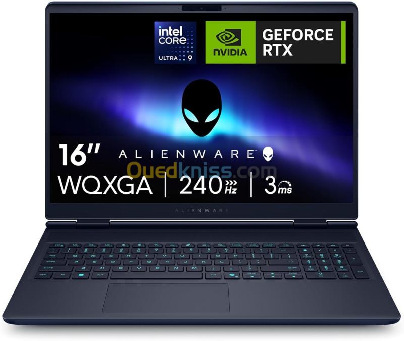 DELL ALIENWARE 16X AURORA - CORE ULTRA 9 275HX - 32GB - 1TB SSD - ÉCRAN 16" WQXGA 240Hz - RTX 5070 8GB GDDR7 - WIFI 7 - WIN11