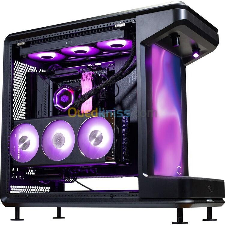 OOLER MASTER MASTER FRAME 360 STAGE LCD - BOÎTIER PC GAMING SHOWCASE - ÉCRAN LCD 15,6" FHD - PCIe 5.0 RISER - VERRE TREMPÉ - ATX / MICRO-ATX / MINI-ITX