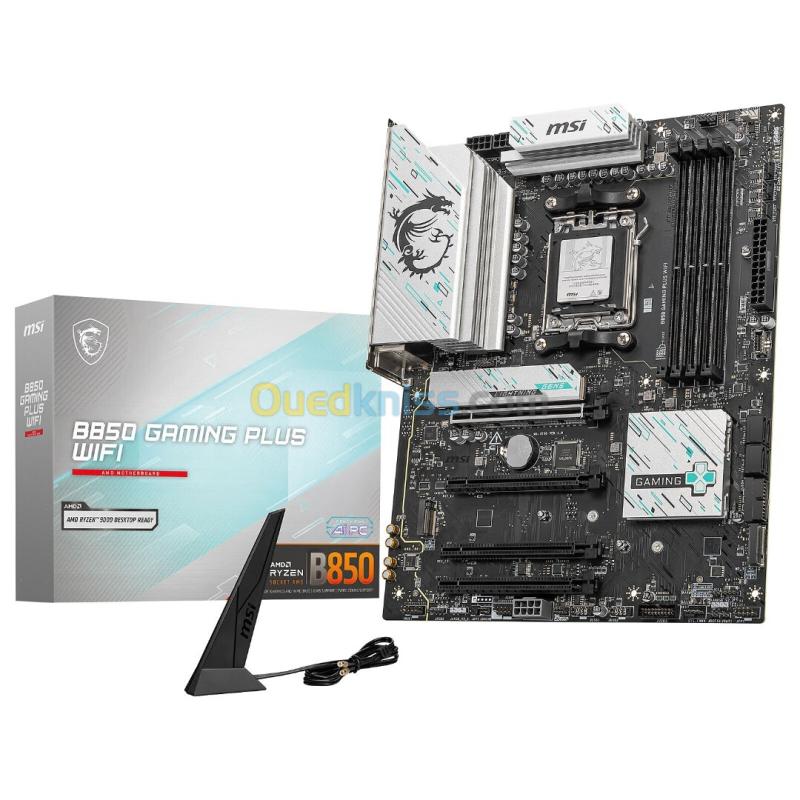 MSI B850 GAMING PLUS WIFI - CARTE MÈRE ATX - SOCKET AM5 - DDR5 - PCIe 5.0 - M.2 - 5GbE - WI-FI 7 - BLACK