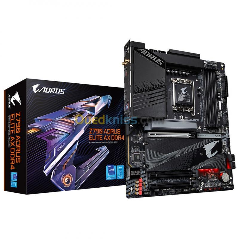  Gigabyte Z790 AORUS ELITE AX DDR4  ATX Socket 1700 Intel - M.2 PCIe 4.0 - USB 3.2 - PCI-Express 5.0 