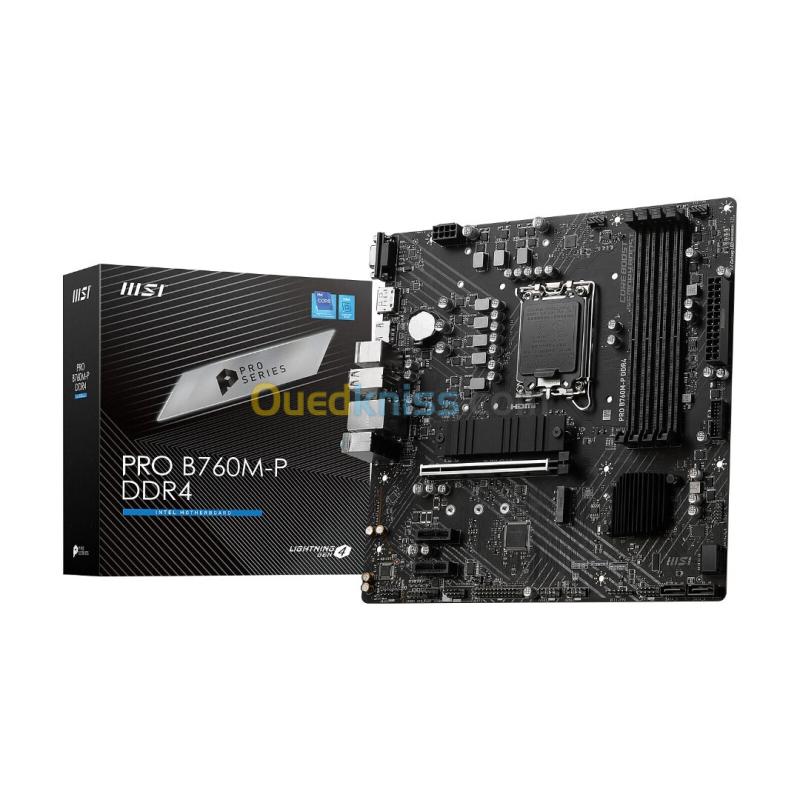 MSI PRO B760M-P DDR4 - MICRO ATX - SOCKET 1700 - 4X DDR4 - M.2 PCIE 4.0 -  USB 3.1 - PCIE 4.0 16X -