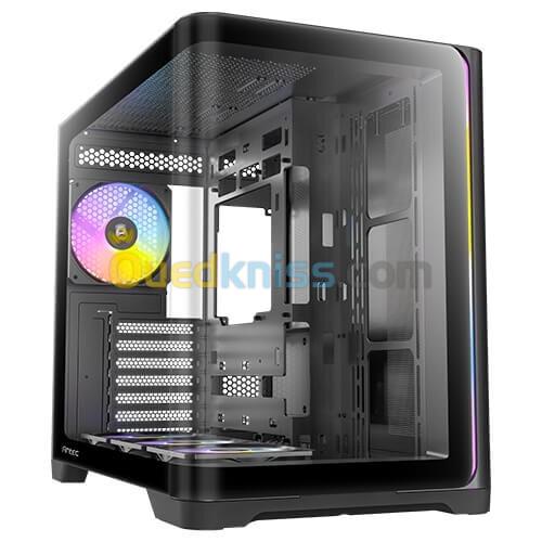 ANTEC C5 CURVE ARGB - BOÎTIER PC GAMING MID TOWER - VERRE TREMPÉ PANORAMIQUE - 4 VENTILATEURS ARGB - USB-C - NOIR 6