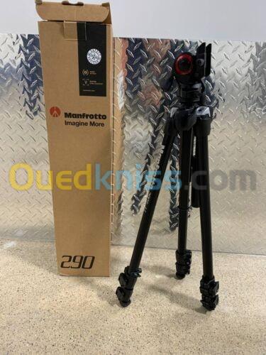 TRÉPIED MANFROTTO 290 LIGHT - 3 SECTIONS AVEC ROTULE OFFERTE - ALUMINIUM - NOIR  3