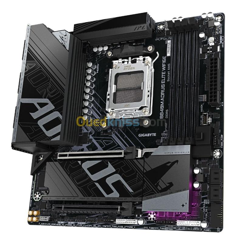 GIGABYTE B840M AORUS ELITE WIFI 6E - CARTE MÈRE MICRO ATX -  SOCKET AM5 - 4X DDR5 - M.2 4.0 - BLACK 4