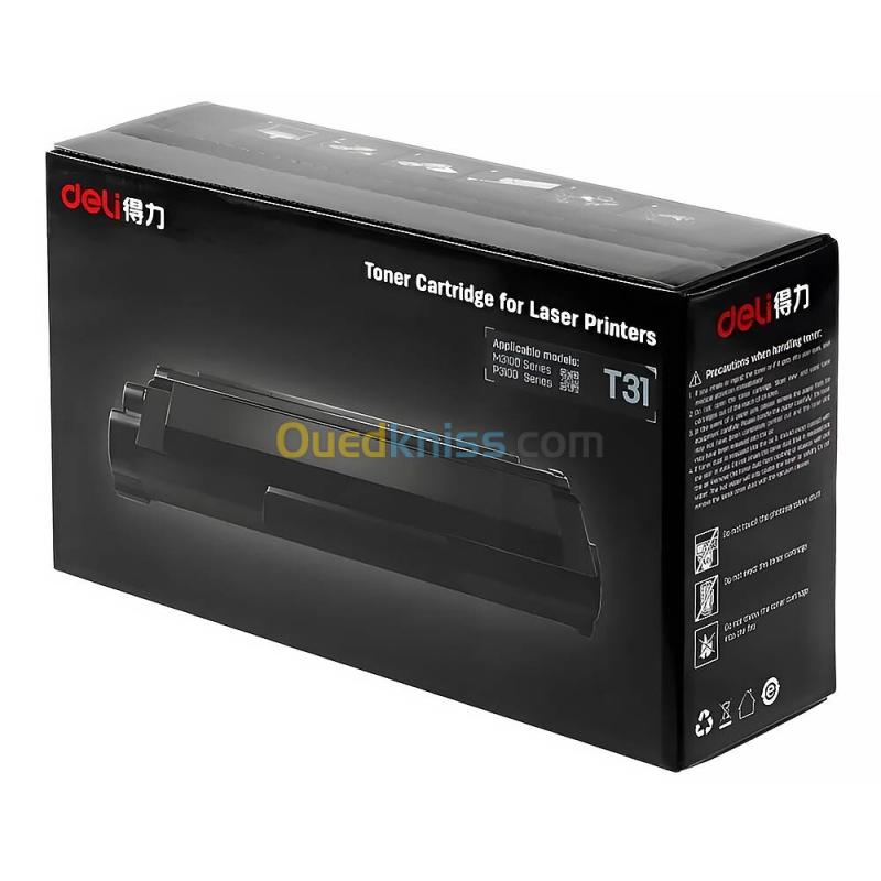 TONER DELI D-T31 NOIR - POUR M3100 / P3100 - 3500 PAGES - IMPRESSION NETTE - QUALITÉ CONSTANTE 3