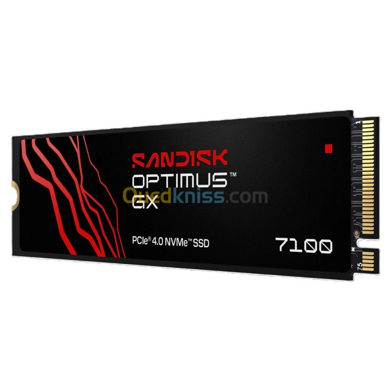 DISQUE SSD SANDISK OPTIMUS GX - 2TO - M.2 2280 - NVME - PCIE 4.0 X4 - JUSQU'À 7250 MB/S LECTURE - 7100 MB/S ÉCRITURE - NVM EXPRESS - ORIGINAL 4