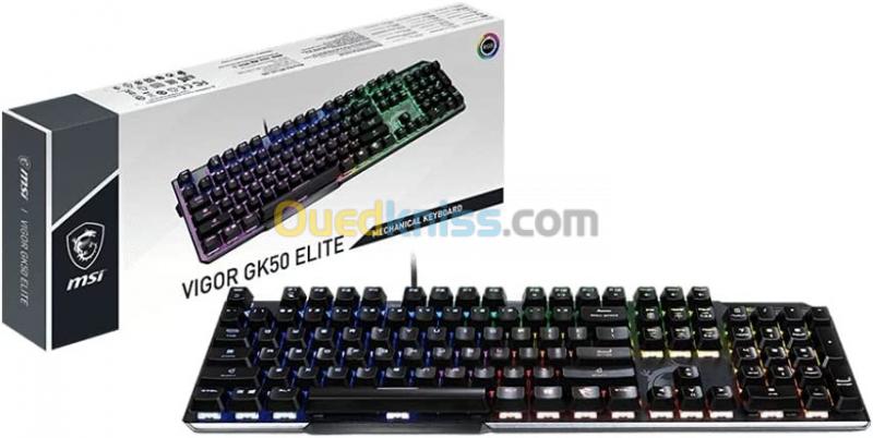  MSI VIGOR GK50 ELITE BOX WHITE Clavier Gaming Mecanique RGB  