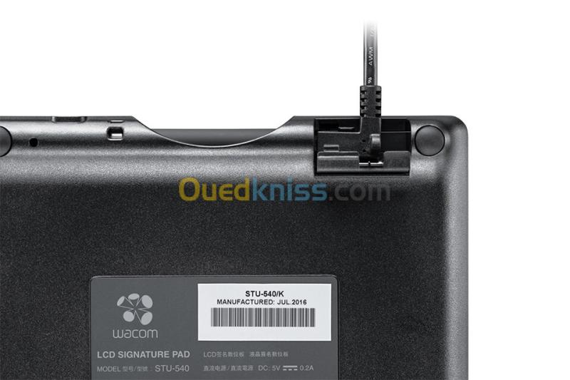 WACOM TABLETTE DE SIGNATURE STU-540 - 5" LCD TFT - STYLET - 800 x 480 PXLS - 2540 LPI - USB - NOIR 5