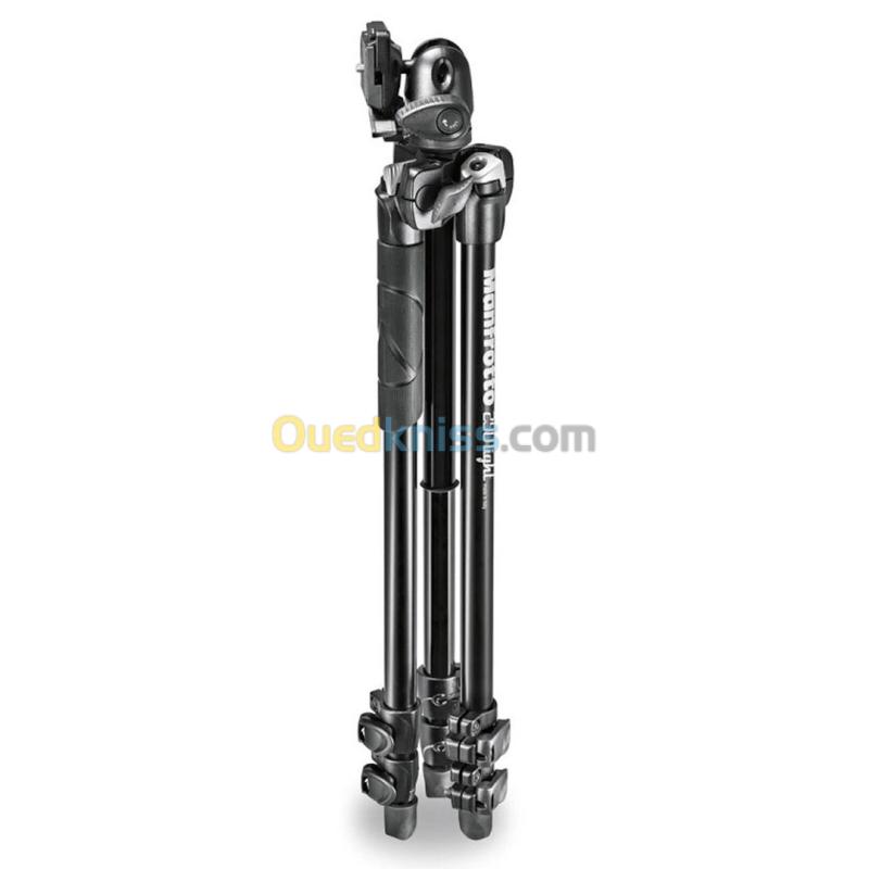 TRÉPIED MANFROTTO 290 LIGHT - 3 SECTIONS AVEC ROTULE OFFERTE - ALUMINIUM - NOIR  4