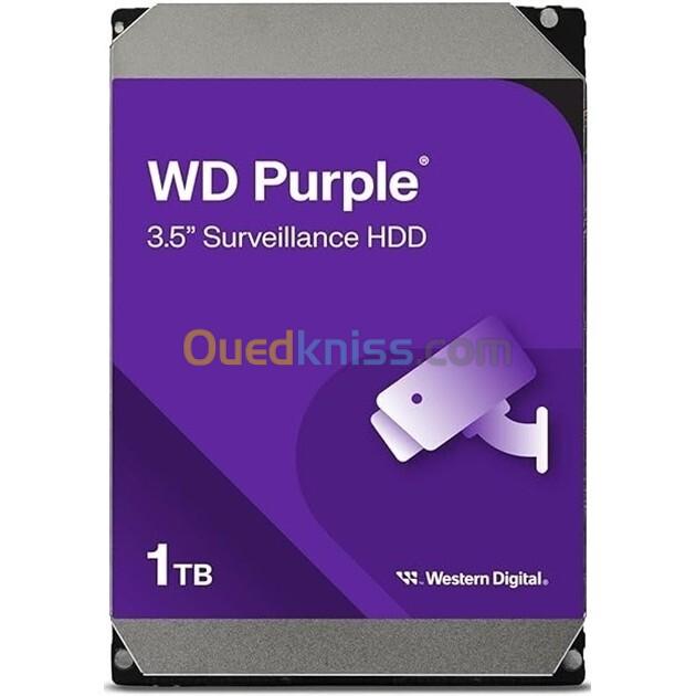 WD PURPLE WD11PURZ - 1TB - DISQUE DUR INTERNE - 3.5" - SATA III 6 Gb/s - 5400 TR/MIN - SURVEILLANCE - ORIGINAL 3
