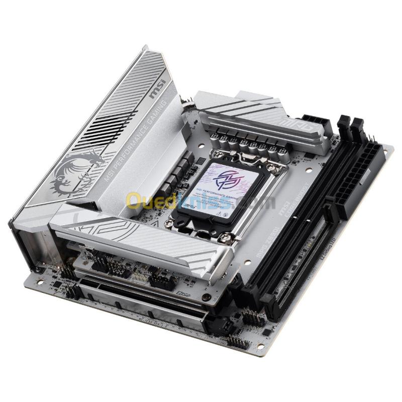 MSI MPG Z890I EDGE TI WIFI - CARTE MÈRE MINI-ITX - SOCKET LGA 1851 - 2 x DDR5 - 4 x M.2 - PCIe 5.0 - THUNDERBOLT 4 - WIFI 7 - LAN 5GbE - SILVER 3