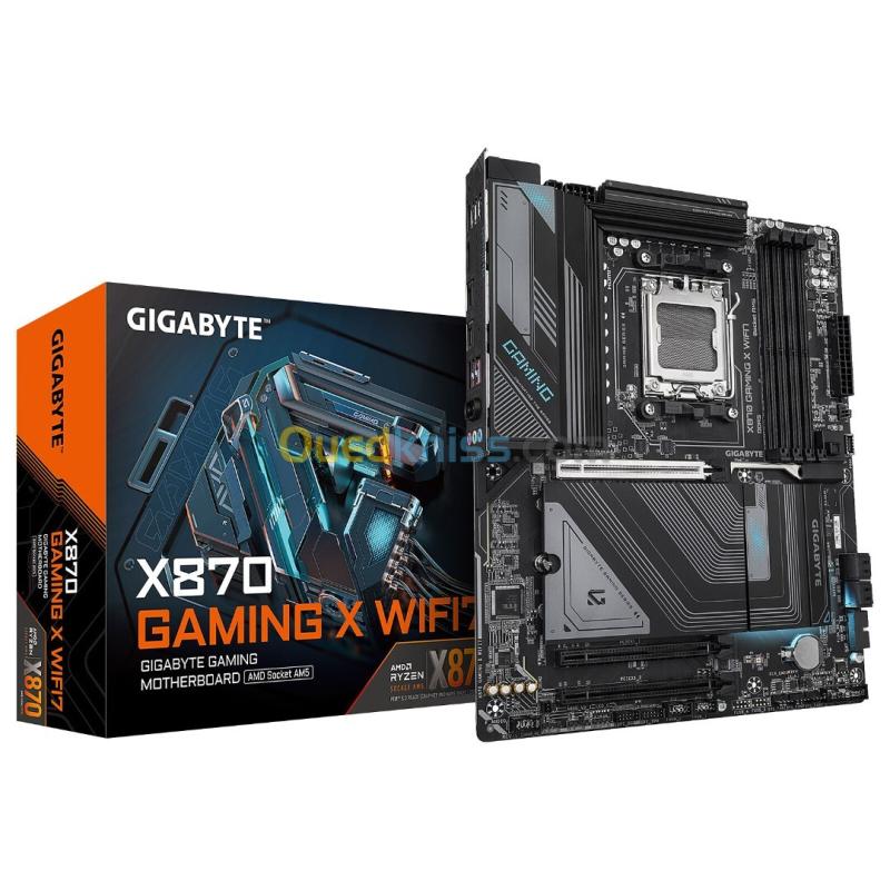 GIGABYTE X870 GAMING X WIFI7 - CARTE MÈRE ATX - SOCKET AM5 - 4 x DDR5 - 1 x PCIe 5.0 X16 - 3 x M.2 NVMe - WIFI 7 - BT 5.4 - LAN 2.5GBE - BLACK