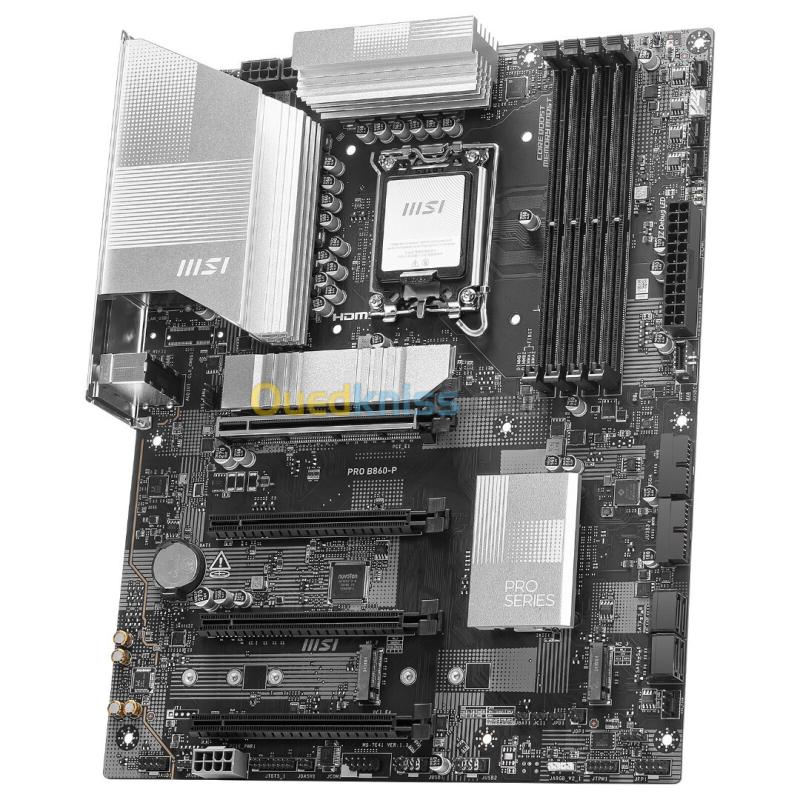 MSI PRO B860-P - CARTE MÈR ATX - INTEL LGA 1851- 4 X DDR5 - M.2 NVME - XMP 3.0 - HDMI/DP - BLACK  4