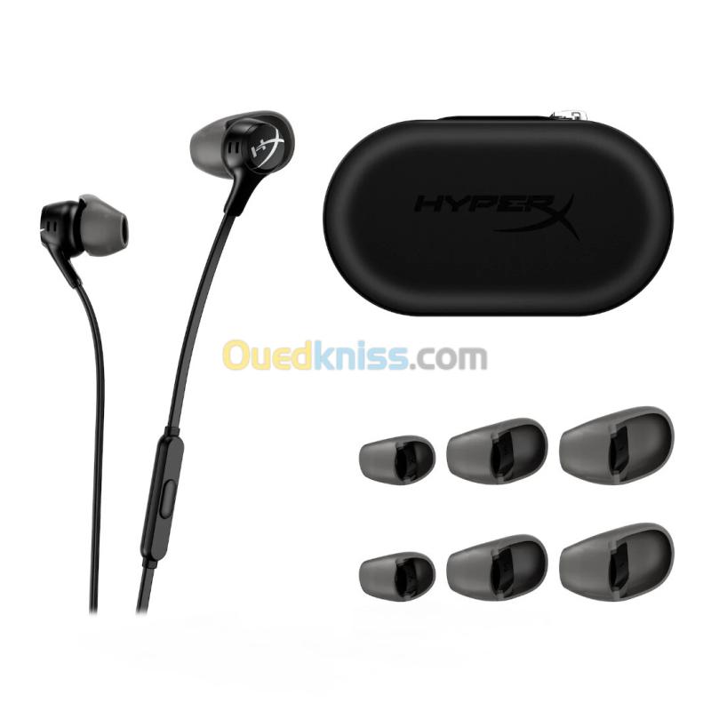 HYPERX CLOUD EARBUDS II - ÉCOUTEURS GAMING FILAIRES -JACK 3.5 - MIC INTÉGRÉ - MULTIPLATFORME -BLACK 5
