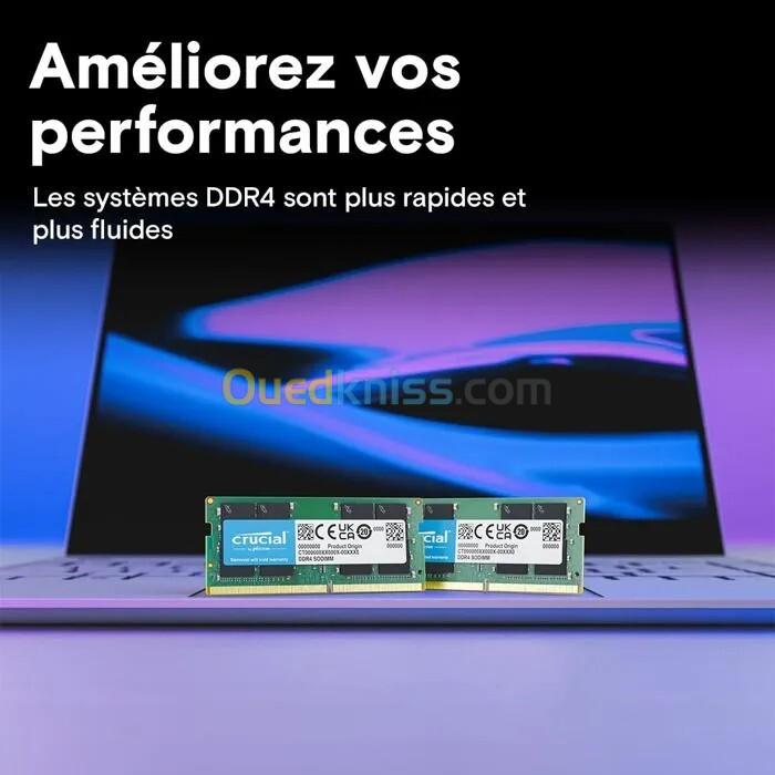 RAM CRUCIAL 32 GB DDR4 - LAPTOP - 3200MHz - UDIMM 2