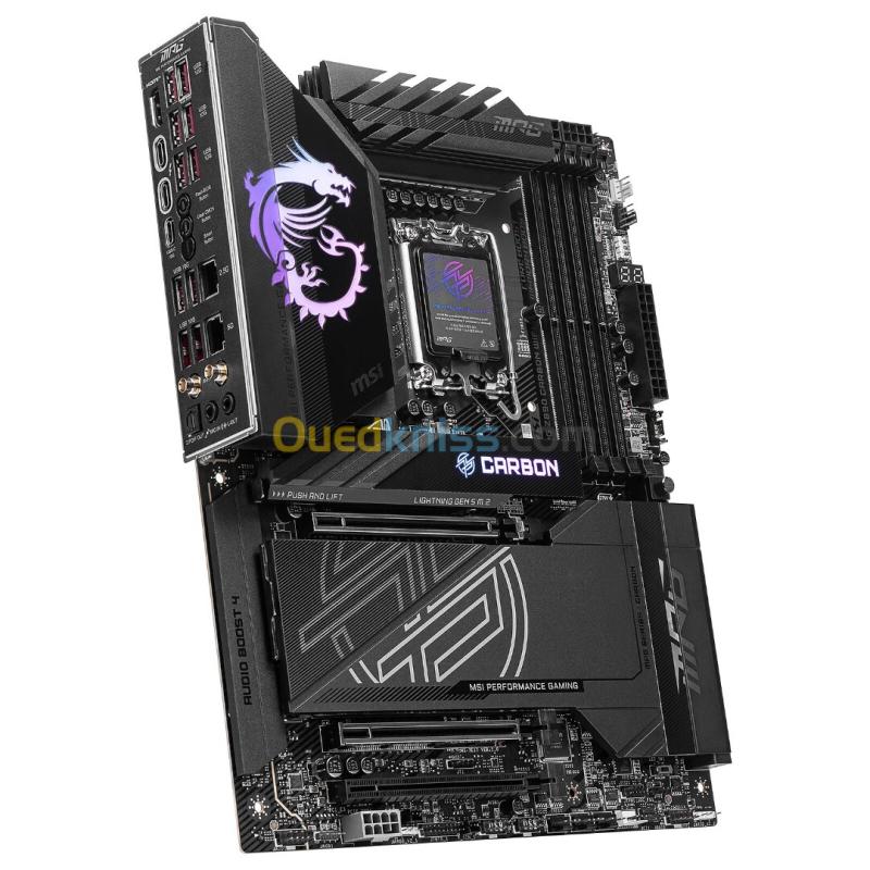MSI MPG Z890 CARBON WIFI - ATX SOCKET 1851 - INTEL Z890 - 4X DDR5 - M.2 PCIE 5.0 - WI-FI 7 - BLACK 4